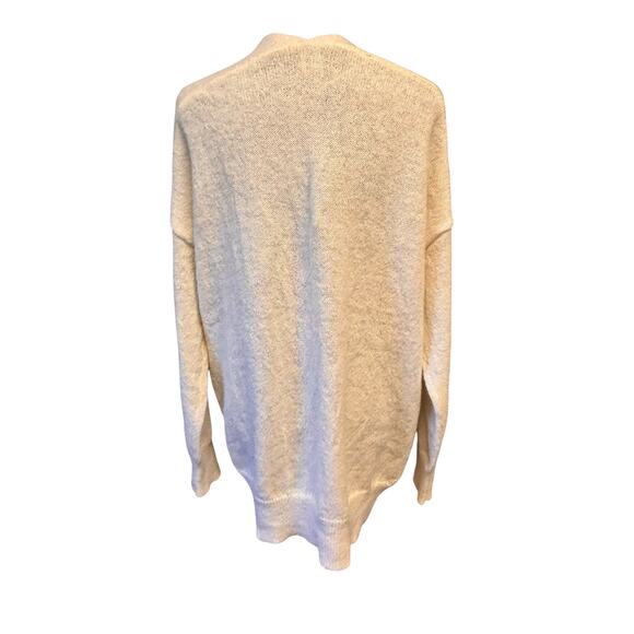 Melrose And Market NWT Open Front Cardigan L Cream Oversized Lagenlook Sweater - Picture 3 of 8